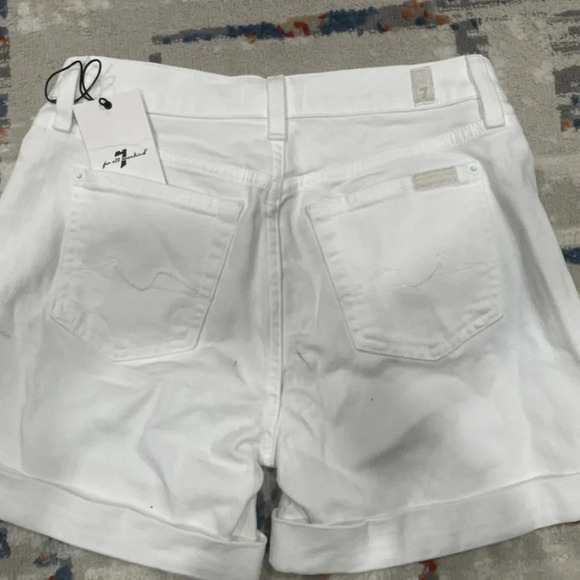 7 FOR ALL MANKIND White Shorts Size 25 - Picture 4 of 6